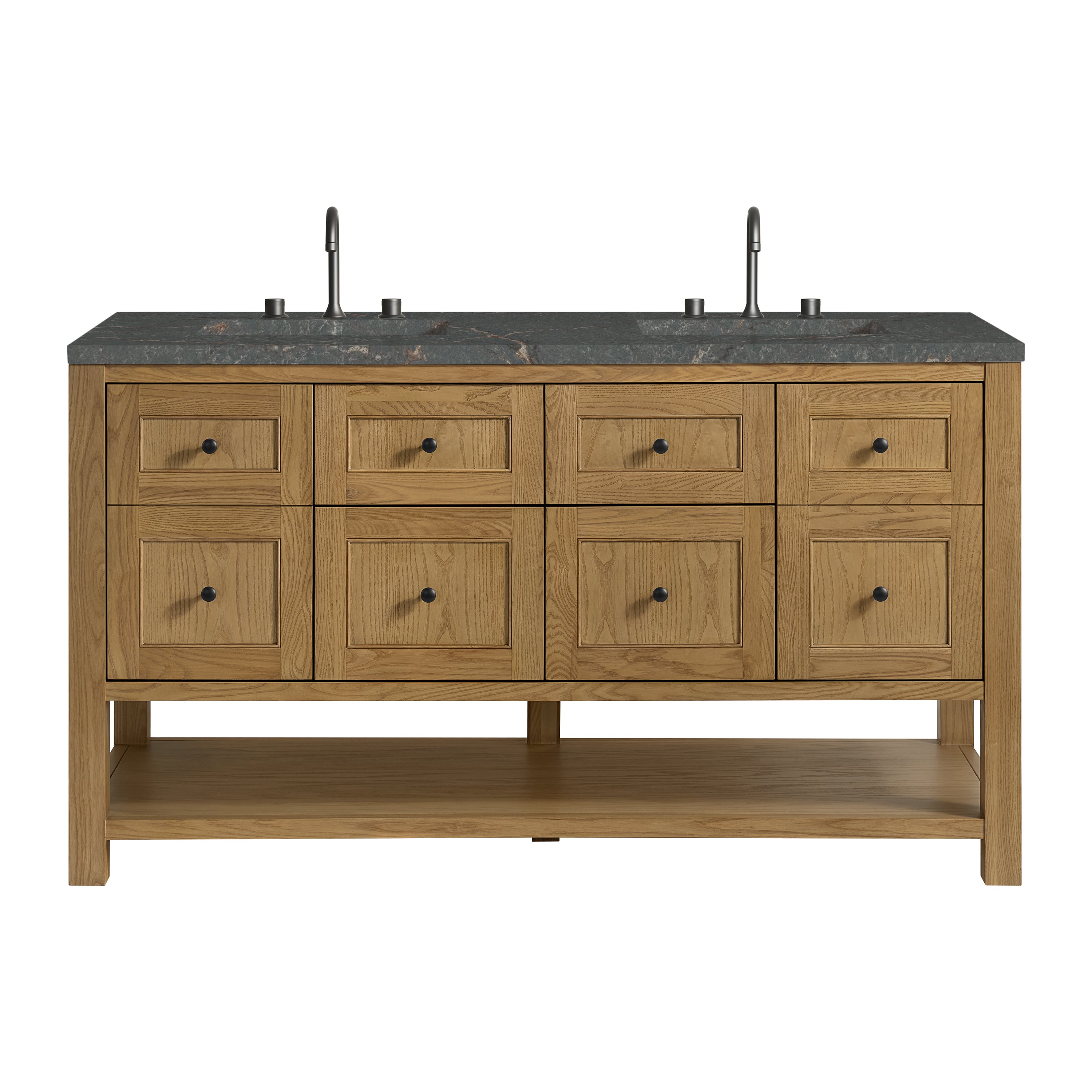 James Martin Breckenridge 60" Double Vanity Set - Light Natural Oak by James Martin Vanities