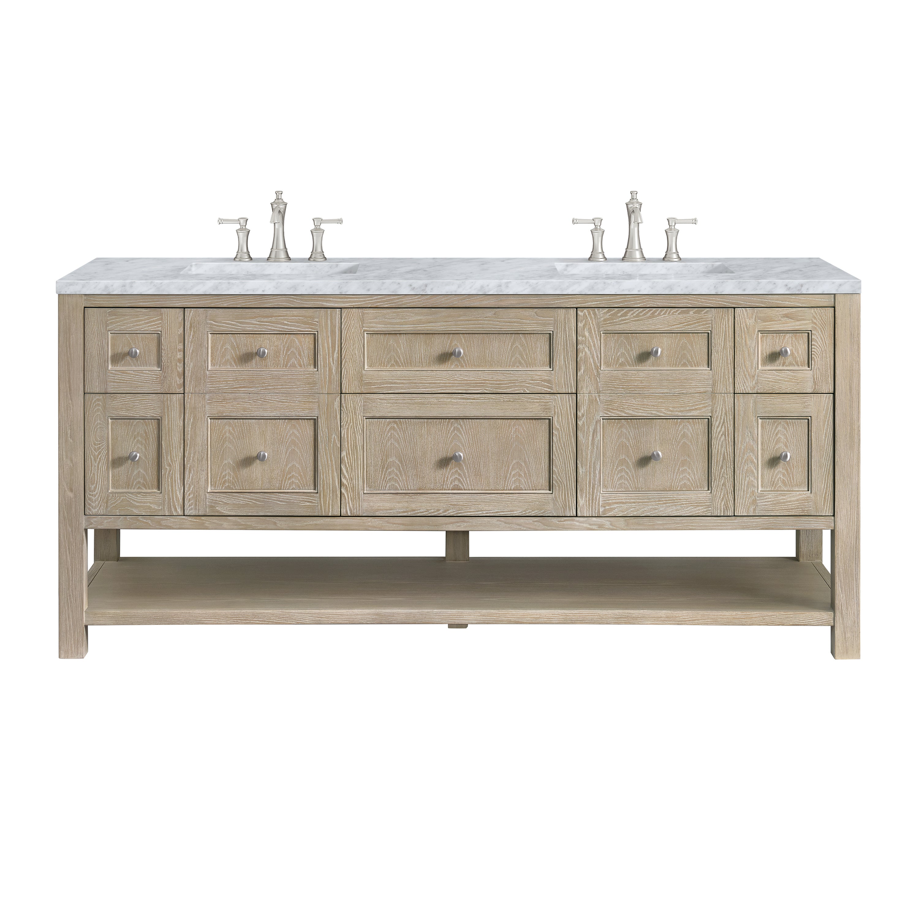 James Martin Vanities Breckenridge 72" Double Vanity - Whitewashed Oak