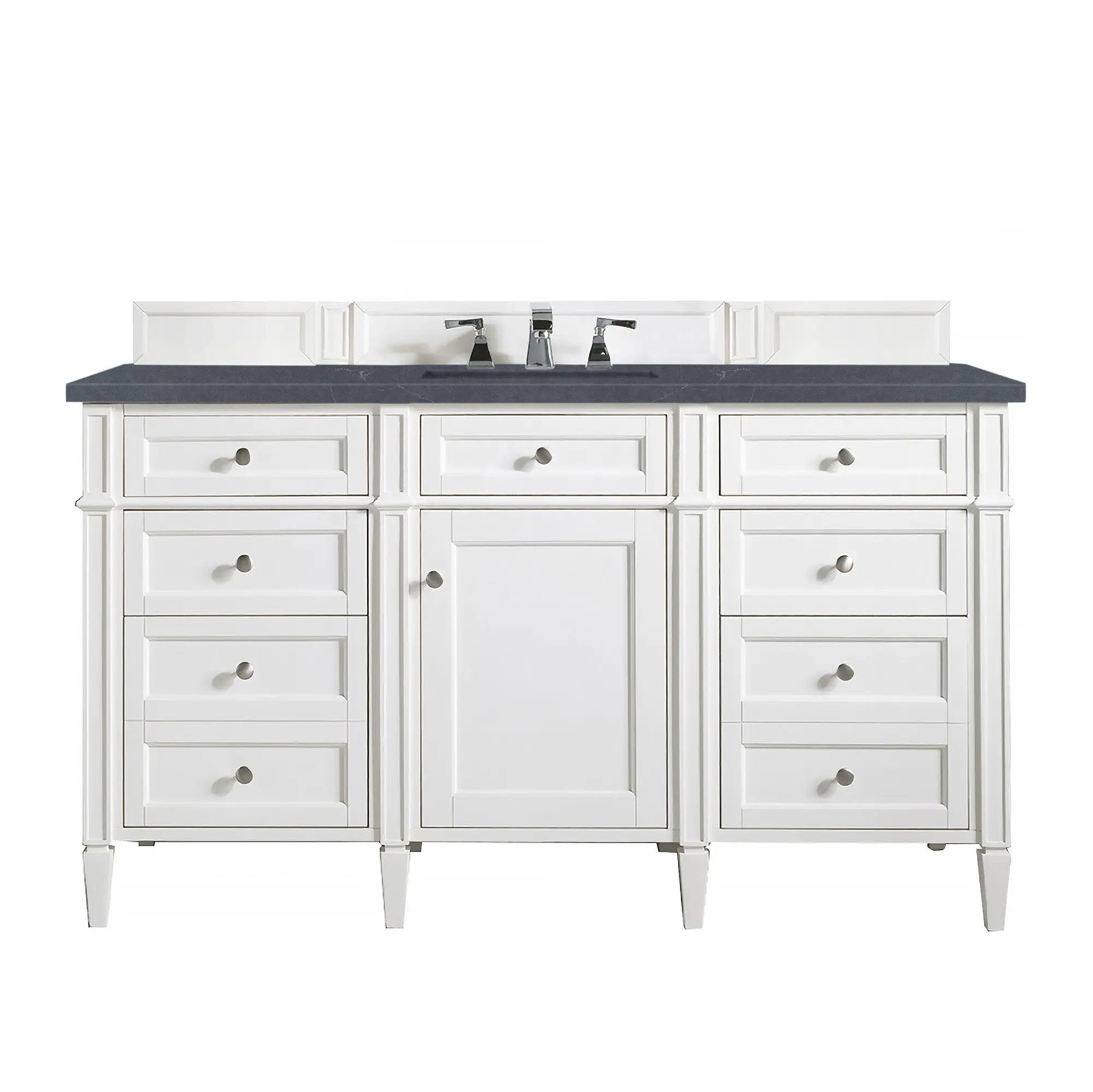 James Martin Brittany 60" Single Vanity Set - Bright White by James Martin Vanities