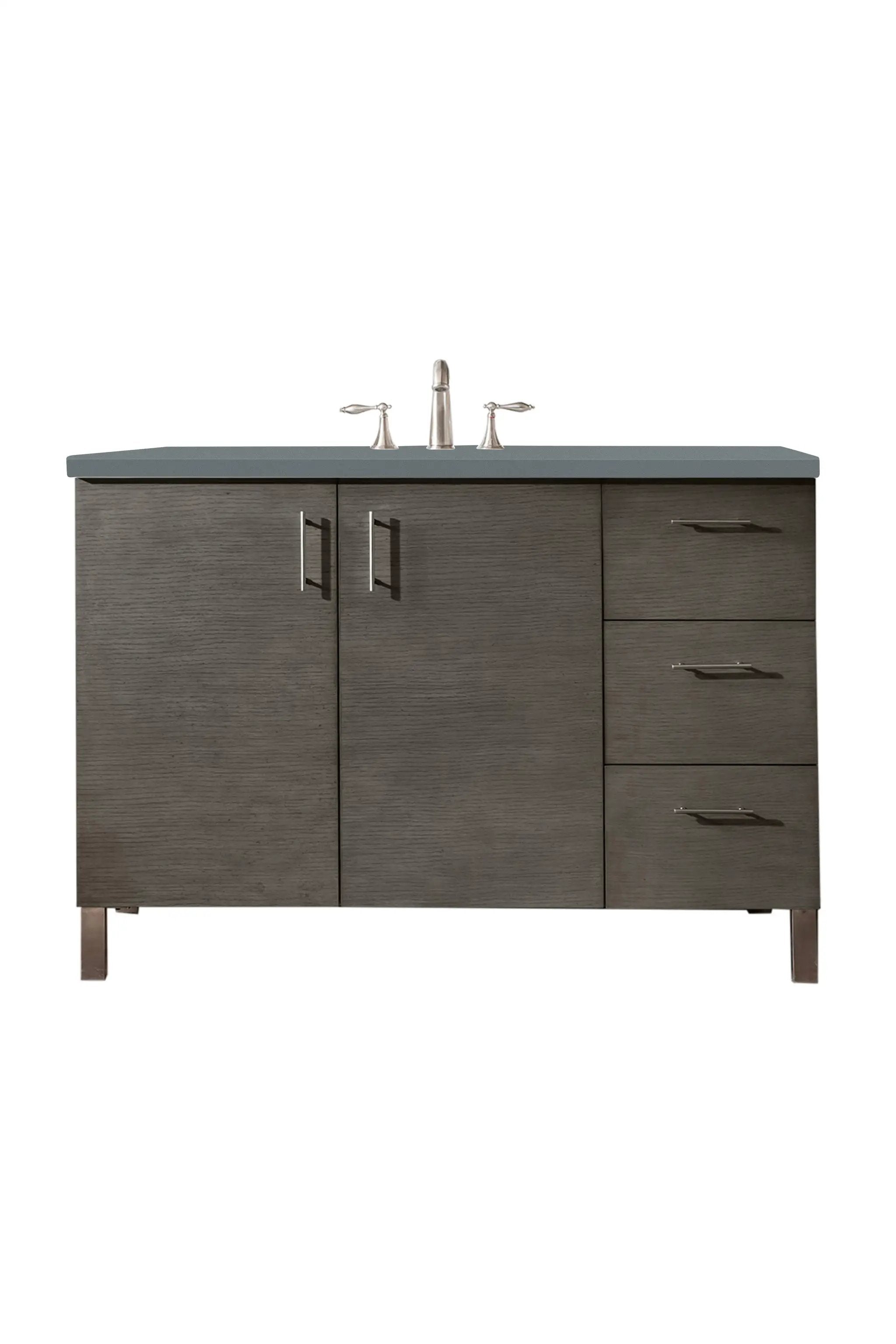 James Martin Metropolitan 48" Single Vanity Set - Silver Oak by James Martin Vanities
