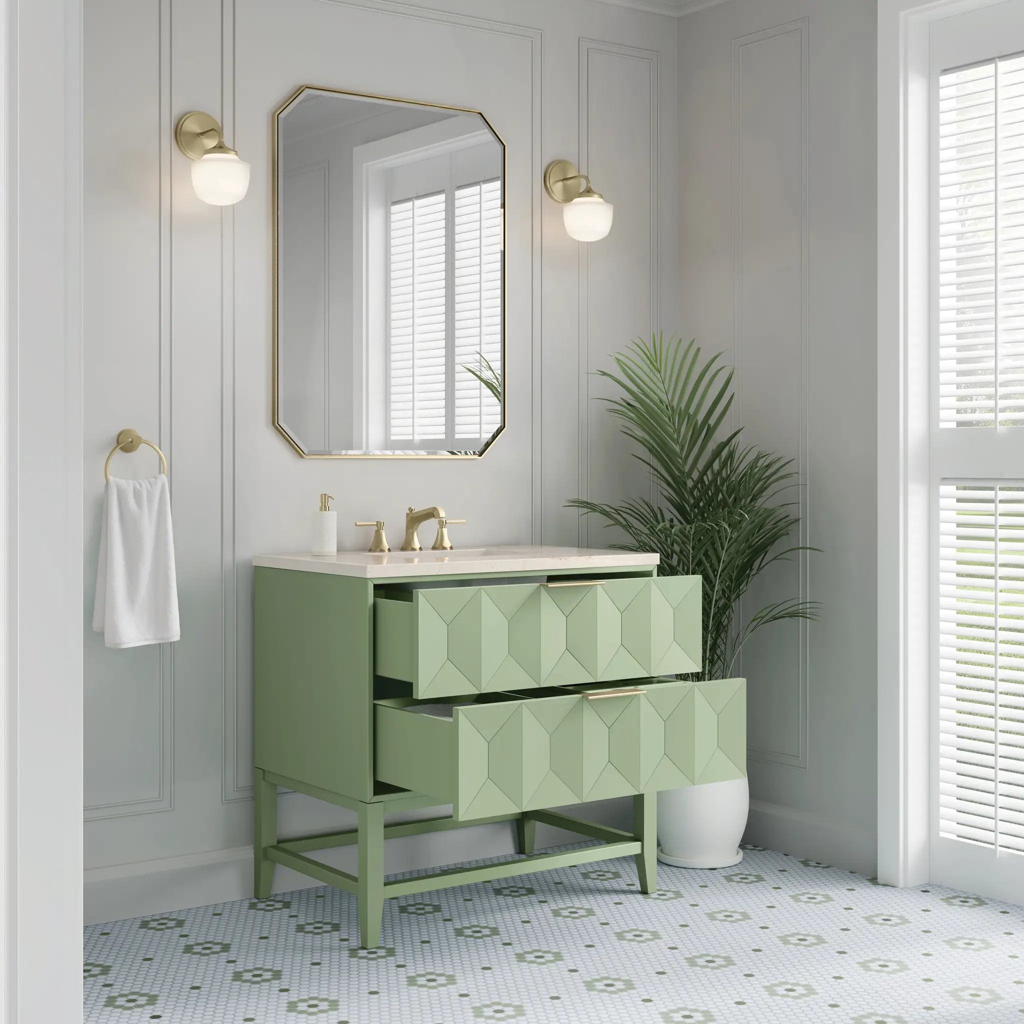 pistachio vanity