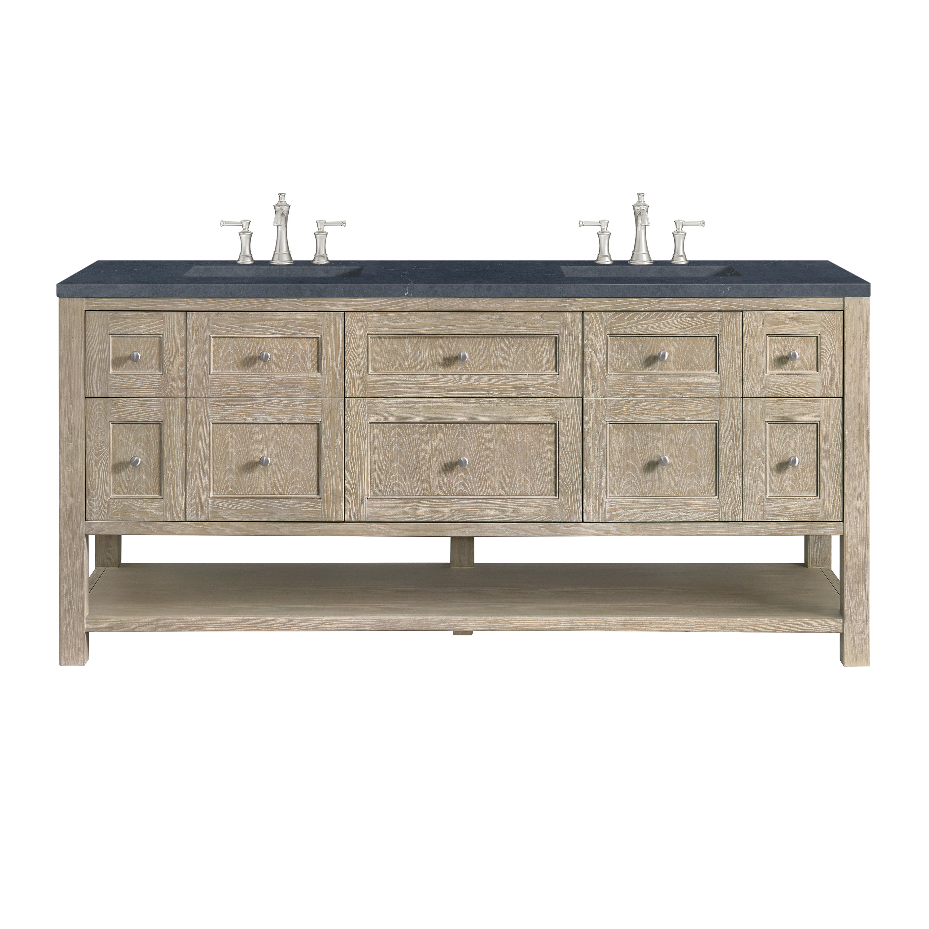 James Martin Vanities Breckenridge 72" Double Vanity - Whitewashed Oak