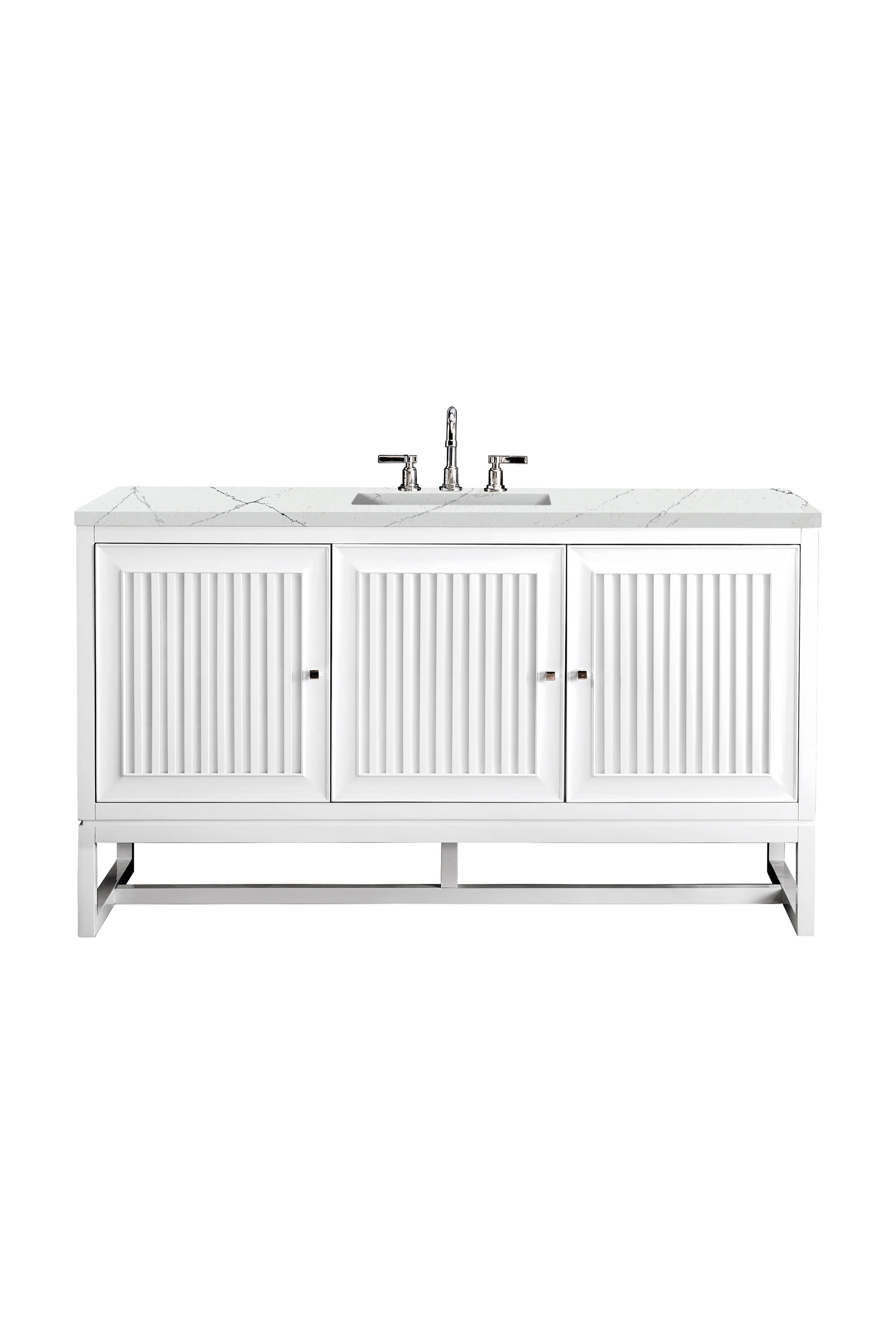James Martin Vanities Athens 60" Single Vanity - Glossy White