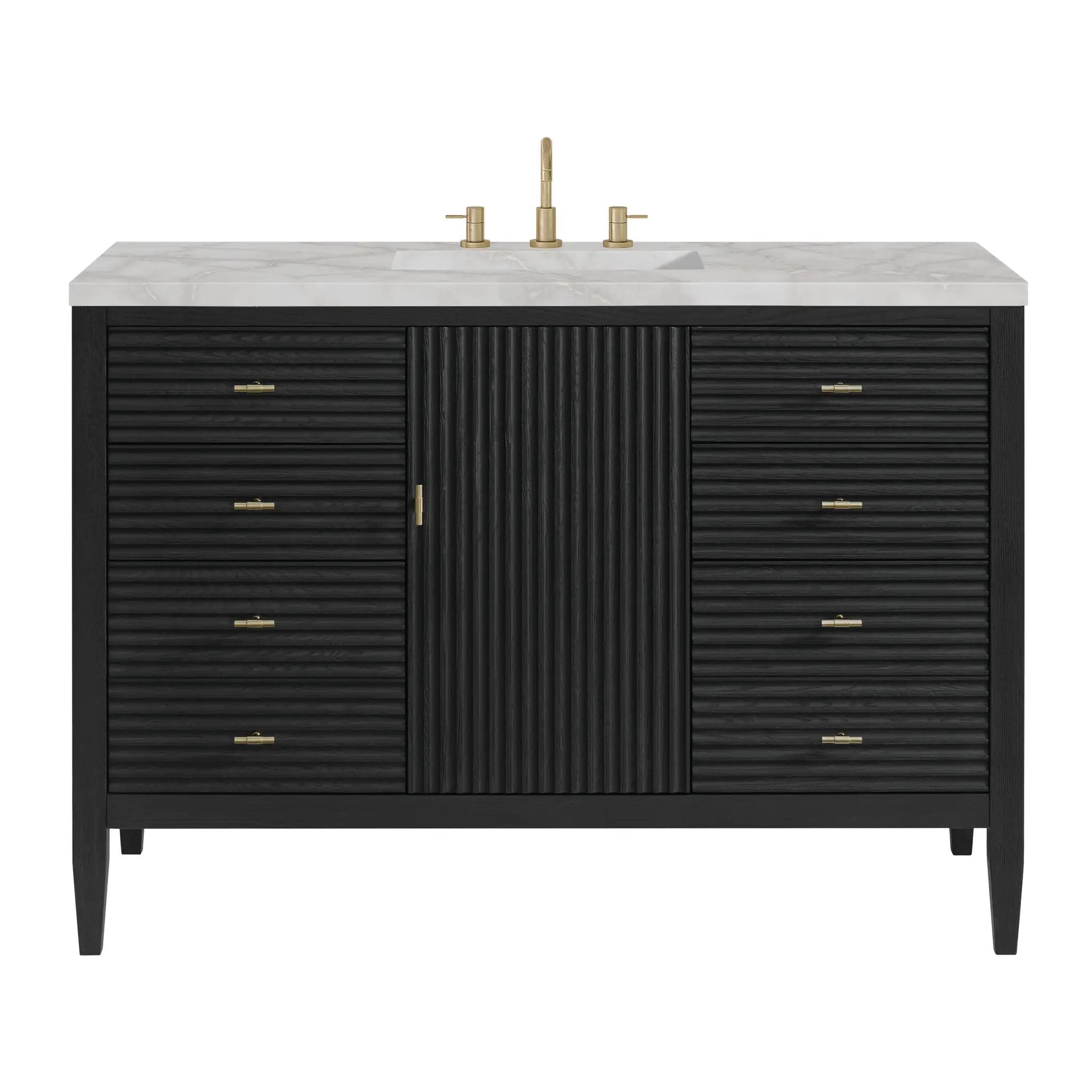 James Martin Myrrin 48" Single Vanity Set - Carbon Oak by James Martin Vanities