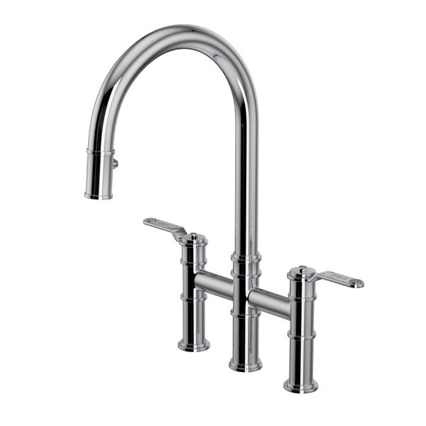 polished chrome kitchen faucet