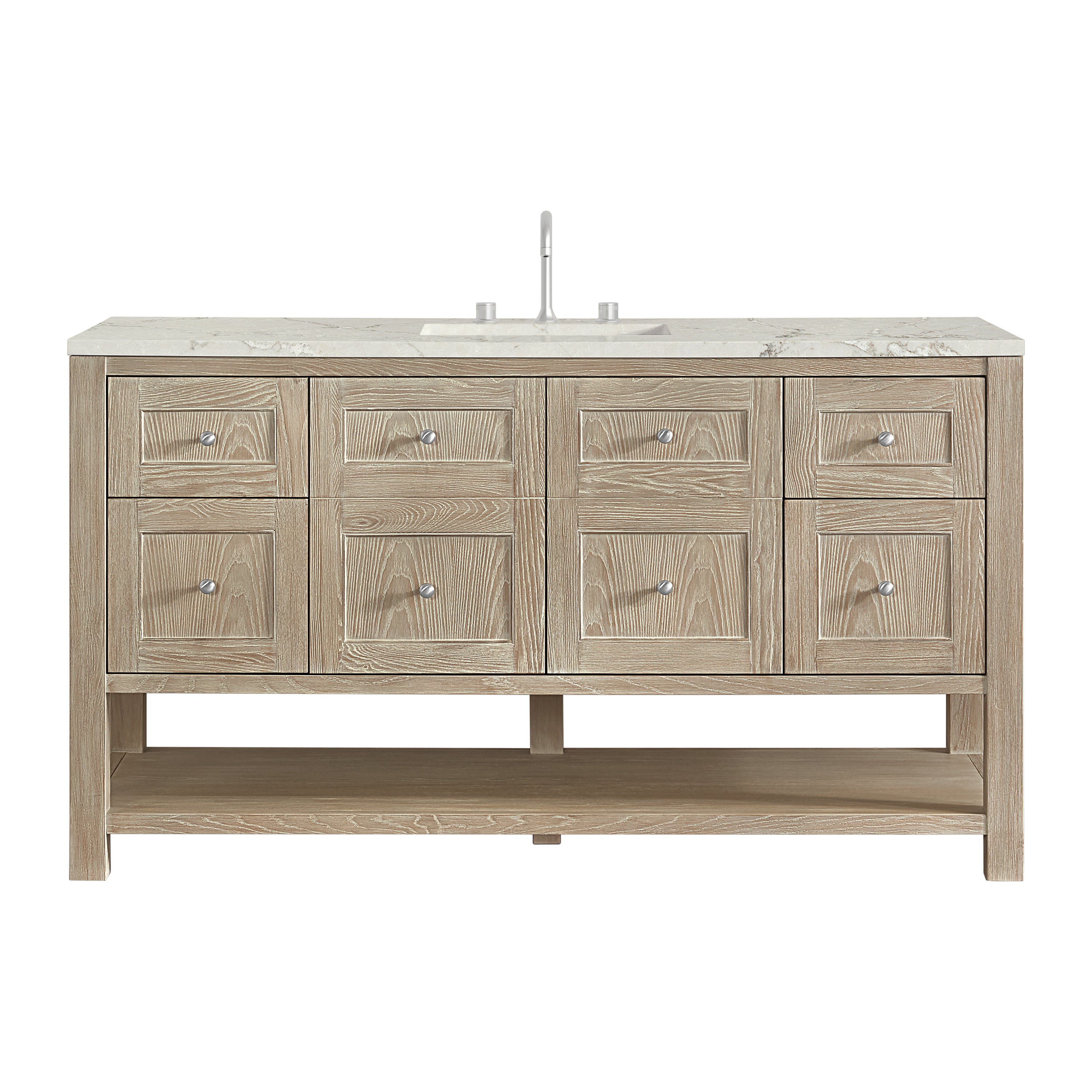James Martin Vanities Breckenridge 60" Single Vanity - Whitewashed Oak