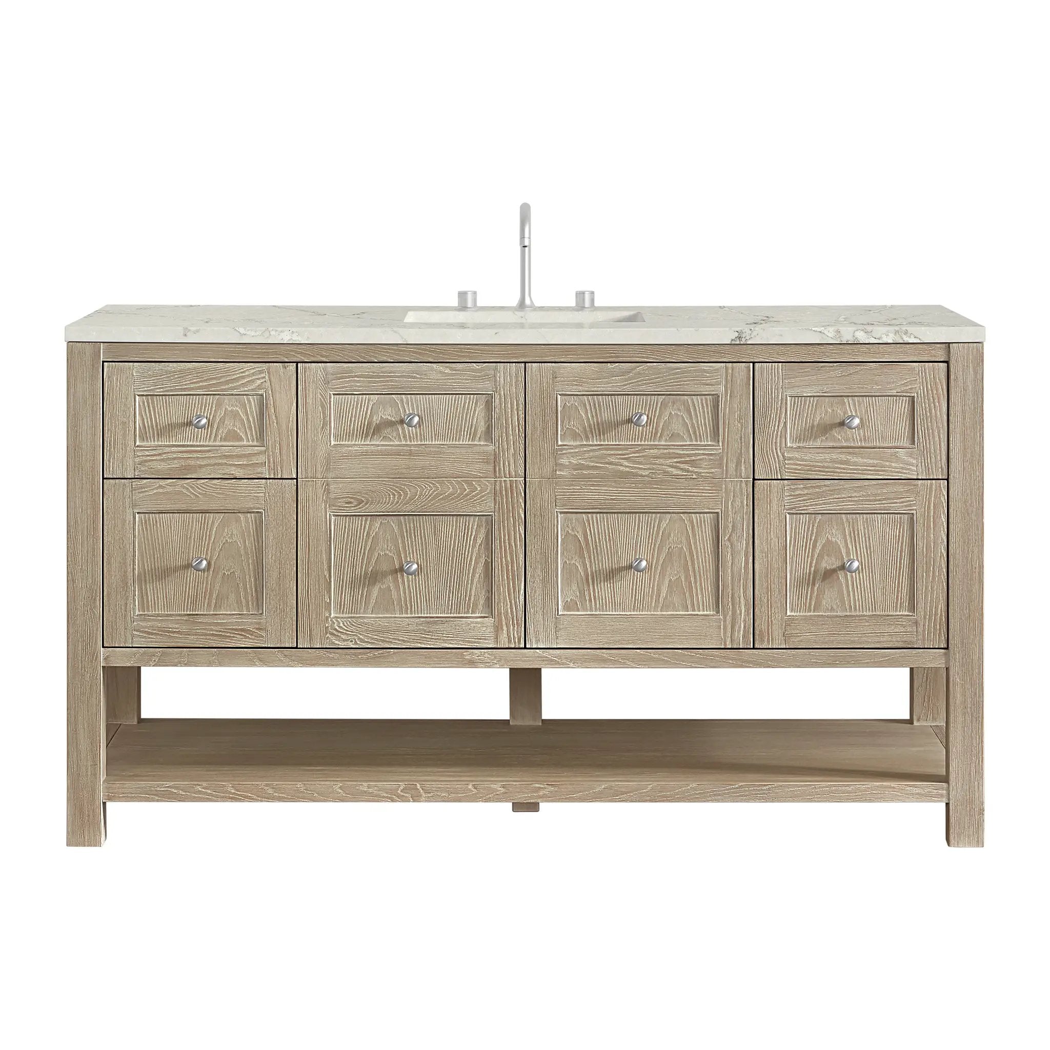 James Martin Breckenridge 60" Single Vanity Set - Whitewashed Oak by James Martin Vanities