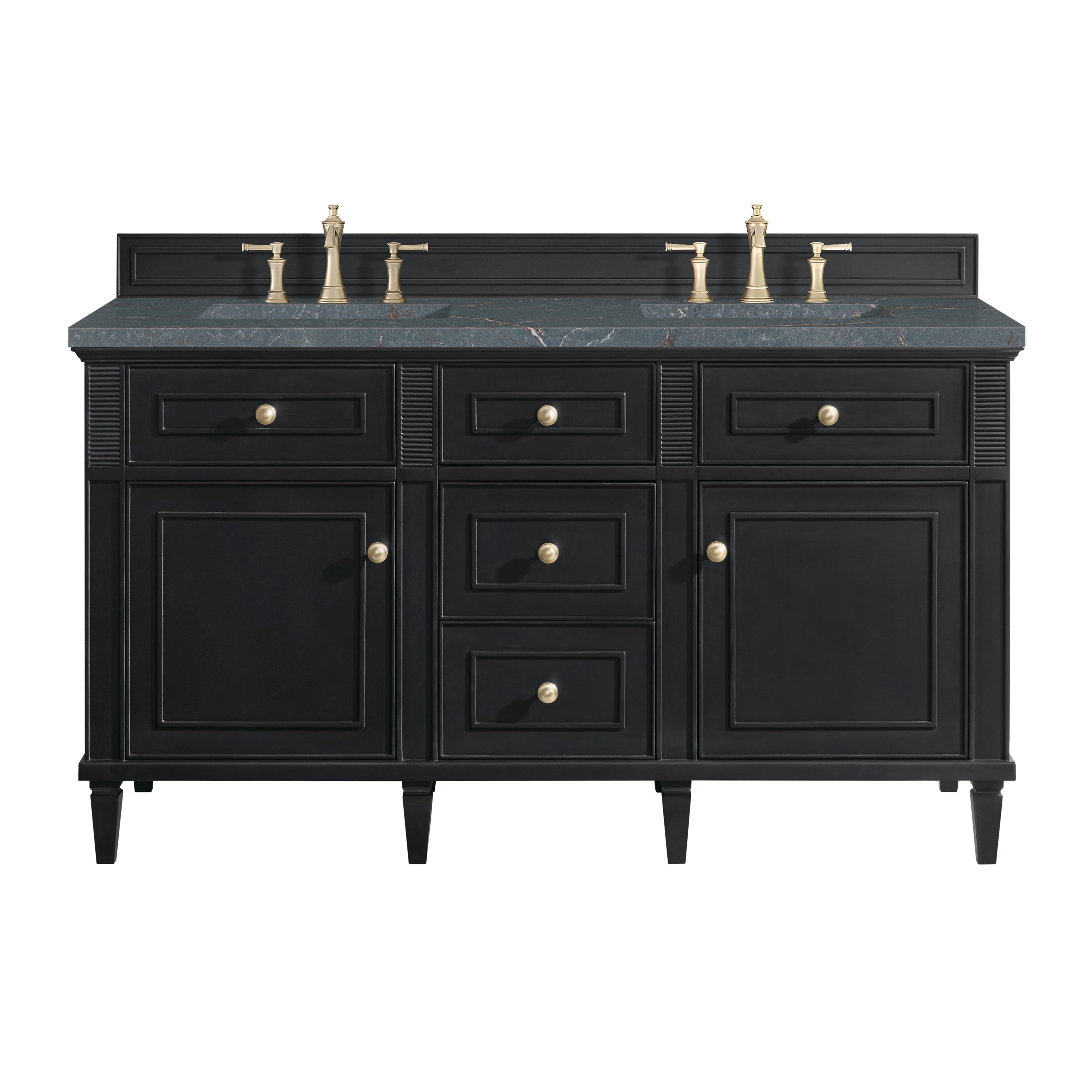 James Martin Vanities Lorelai 60" Double Vanity - Black Onyx