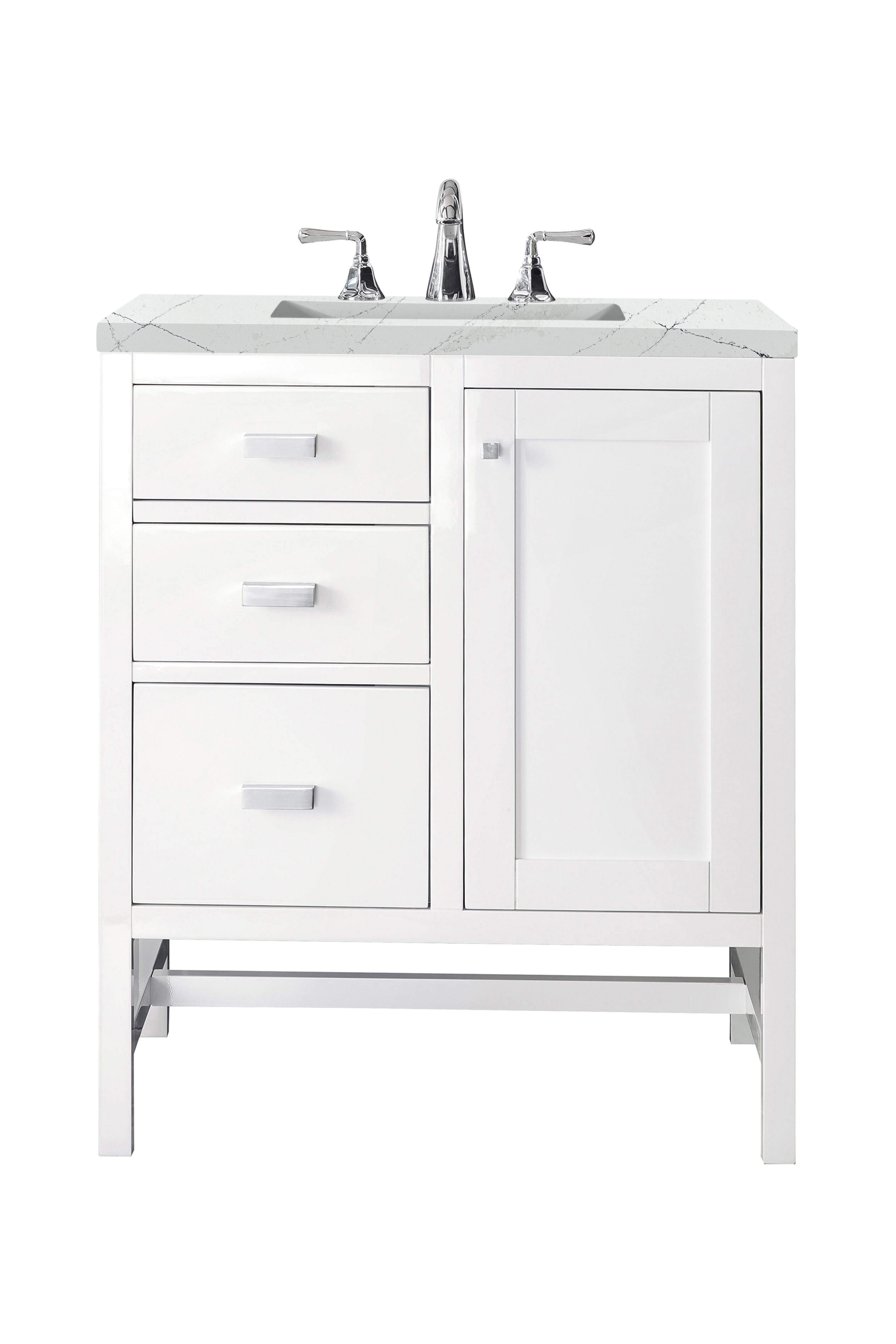 James Martin Vanities Addison 30" Single Vanity - Glossy White