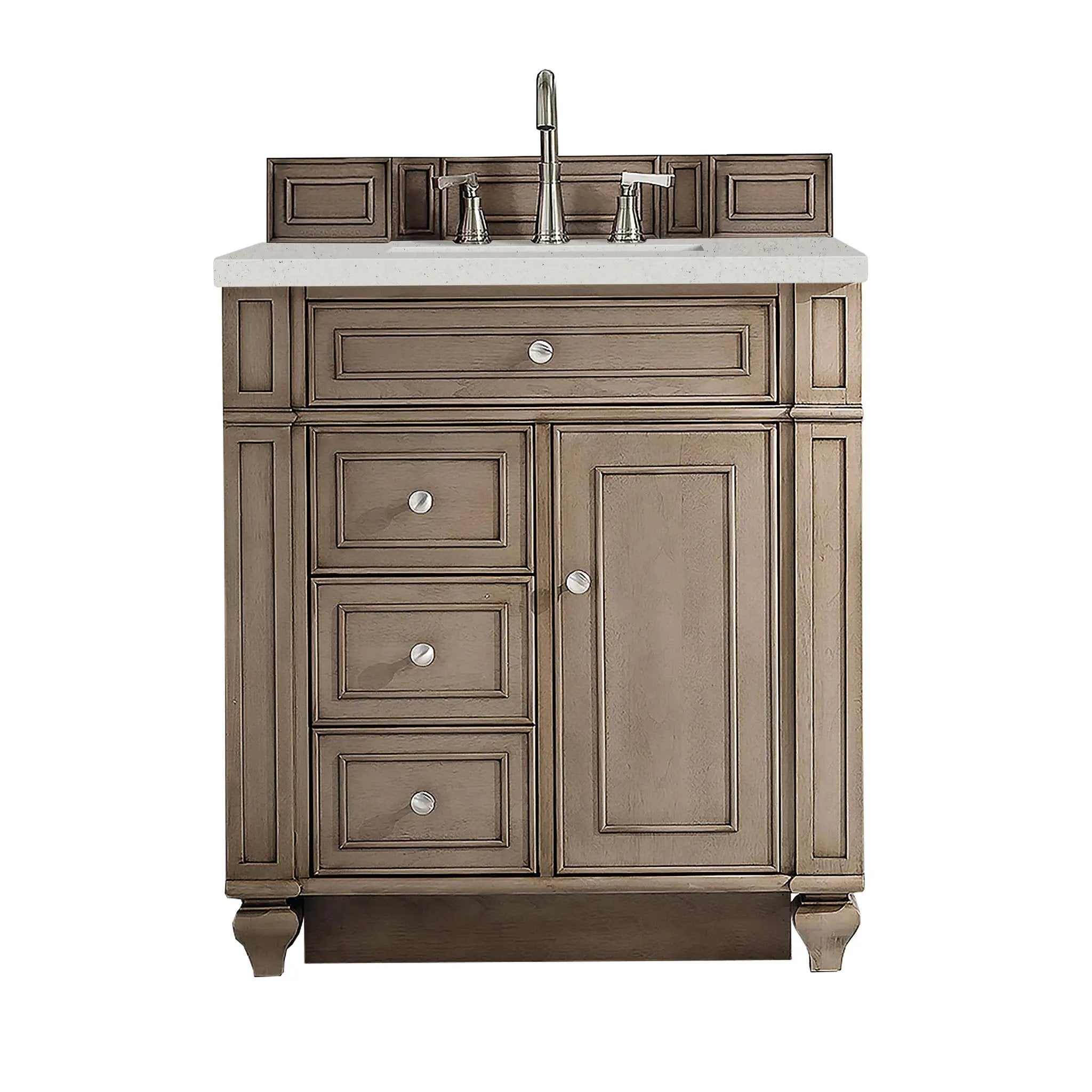 James Martin Bristol 30" Single Vanity Set - Whitewashed Walnut by James Martin Vanities