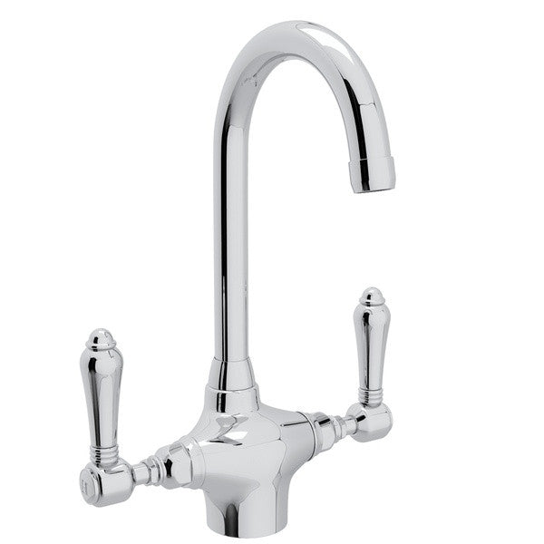 polished chrome kitchen faucet