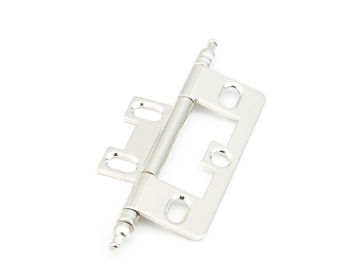 polished nickel hinge