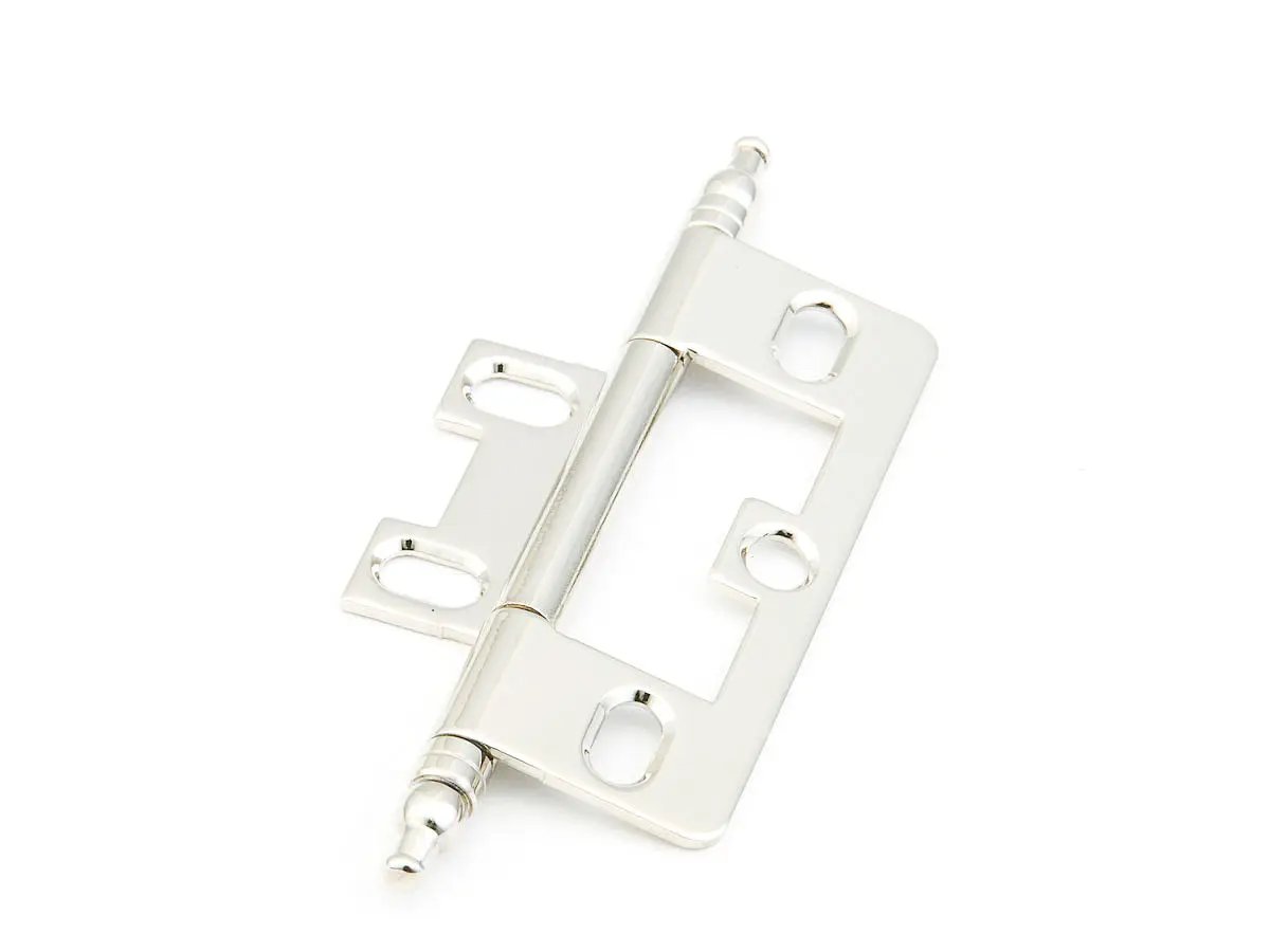 polished nickel hinge