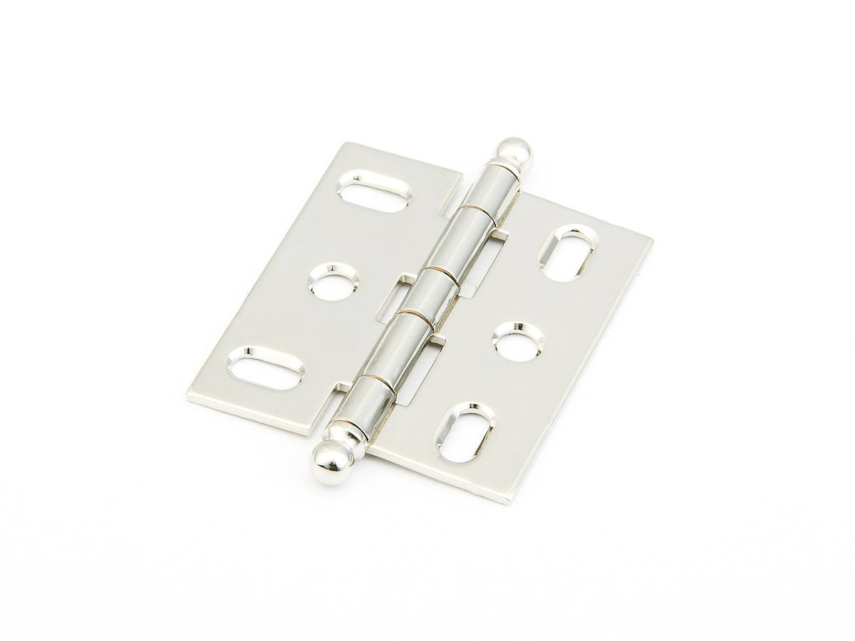 polished nickel hinge