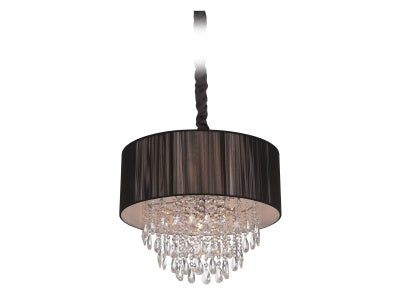 black hanging chandelier