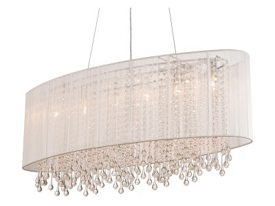 white hanging chandelier