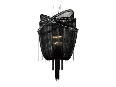 black chrome hanging chandelier