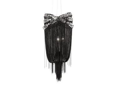 black chrome hanging chandelier