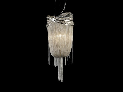 polish nickel hanging chandelier