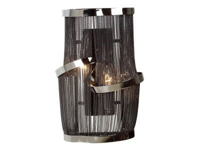 black chrome drivewall sconce