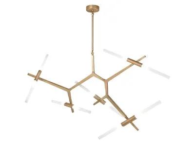 brushed brass hanging chandelier