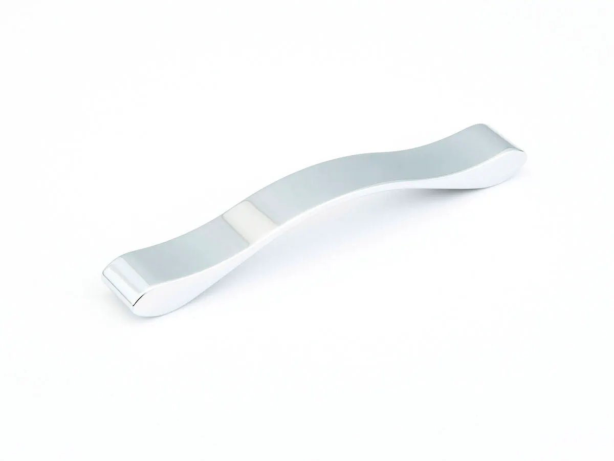 polished chrome cabinet pull
