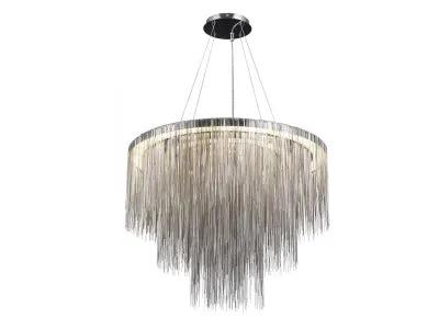 polished nickel hanging chandelier
