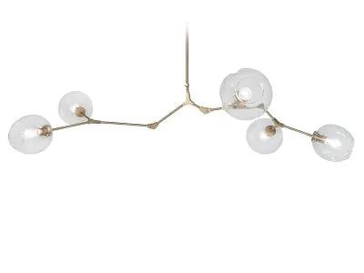 brushed brass hanging chandelier