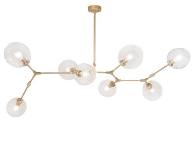 brushed brass hanging chandelier