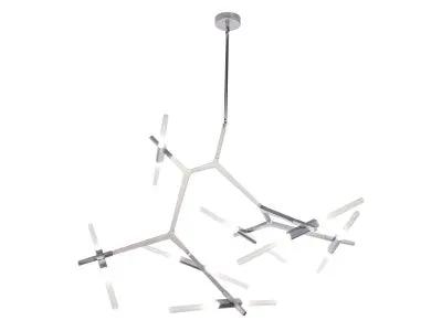 matte chrome hanging chandelier