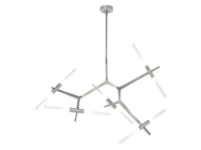 matte chrome hanging chandelier