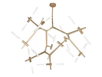 brushed brass hanging chandelier