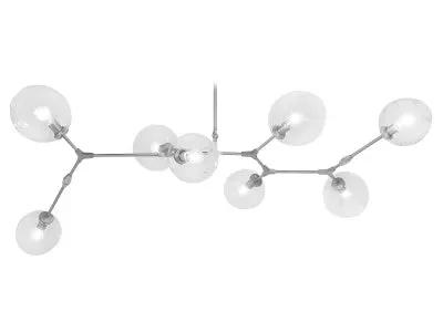 matte chrome hanging chandelier