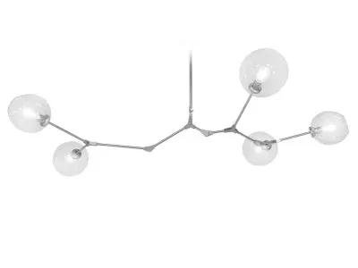 matte chrome hanging chandelier