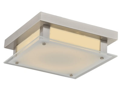 brushed nickel flushmonut sconce