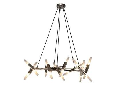 polished nickel hanging chandelier