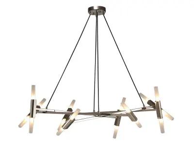 polished nickel hanging chandelier