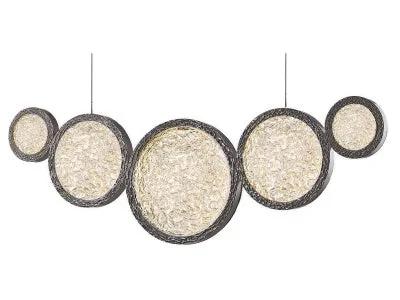 polished nickel hanging chandelier