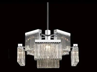 polished nickel hanging chandelier