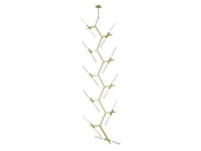 brushed brass hanging chandelier