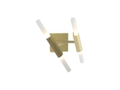 brushed brass wall sconce