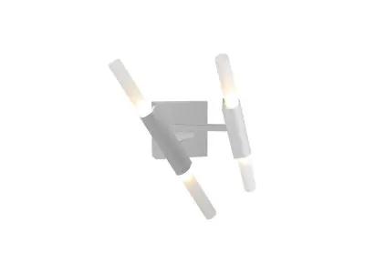 matte chrome wall sconce