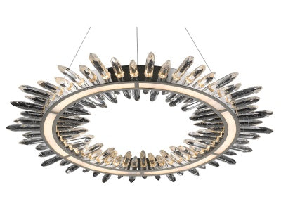 polished nickel hanging chandelier