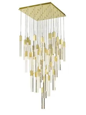 brushed brass flushmount pendant