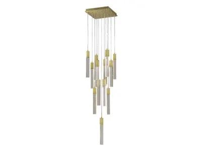brushed brass flushmount pendant