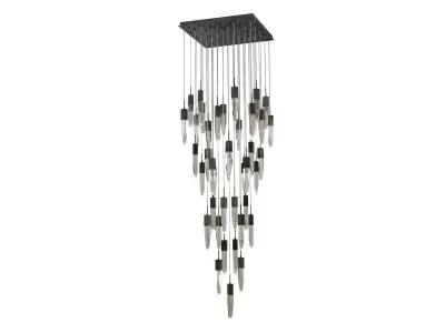 dark bronze flushmount pendant