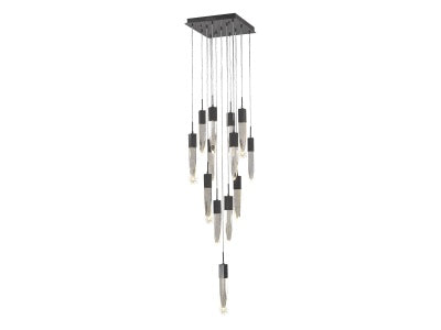 dark bronze flushmount pendant