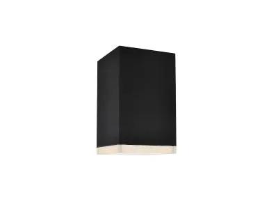 black flushmount sconce