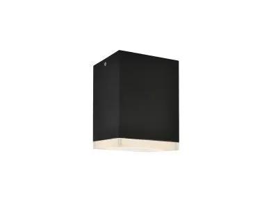 black flushmount sconce