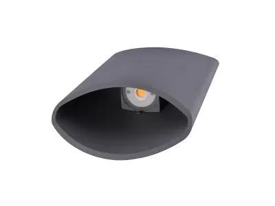 silver LED wallmount sconce